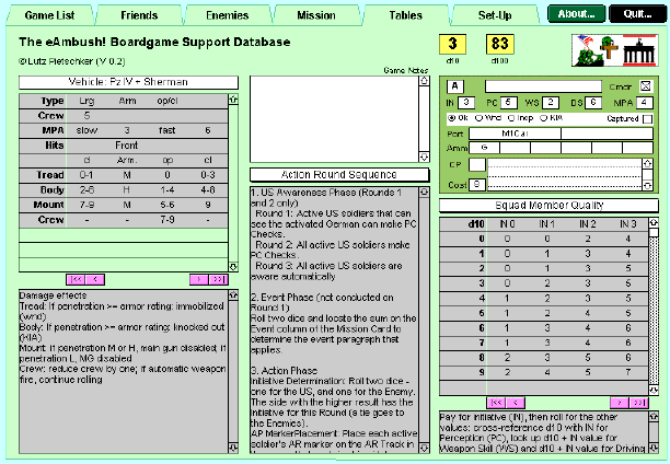 Tabbed Tables Screen