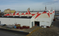 Roof of the bunker lock: Patterns on storage sheds